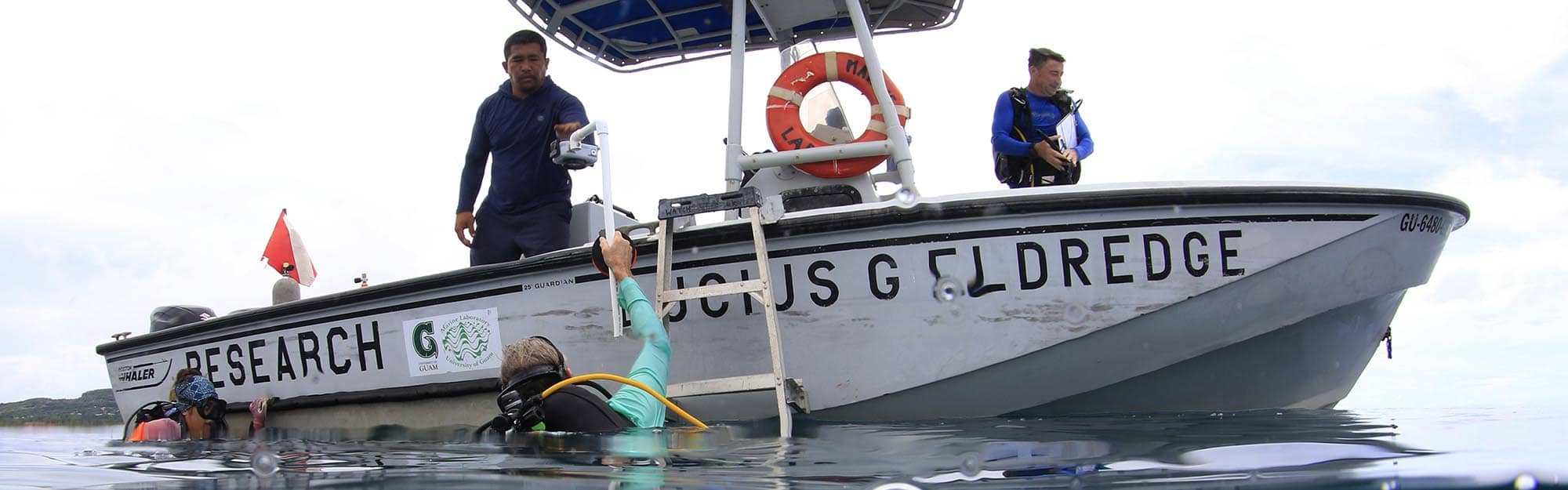 ML boat Eldredge Divers on ML Boat Exit Water