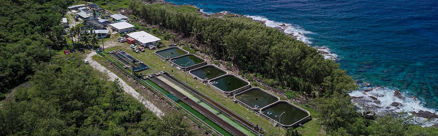 Aerial view of the Fadian Hatchery Aerial view of the Fadian Hatchery