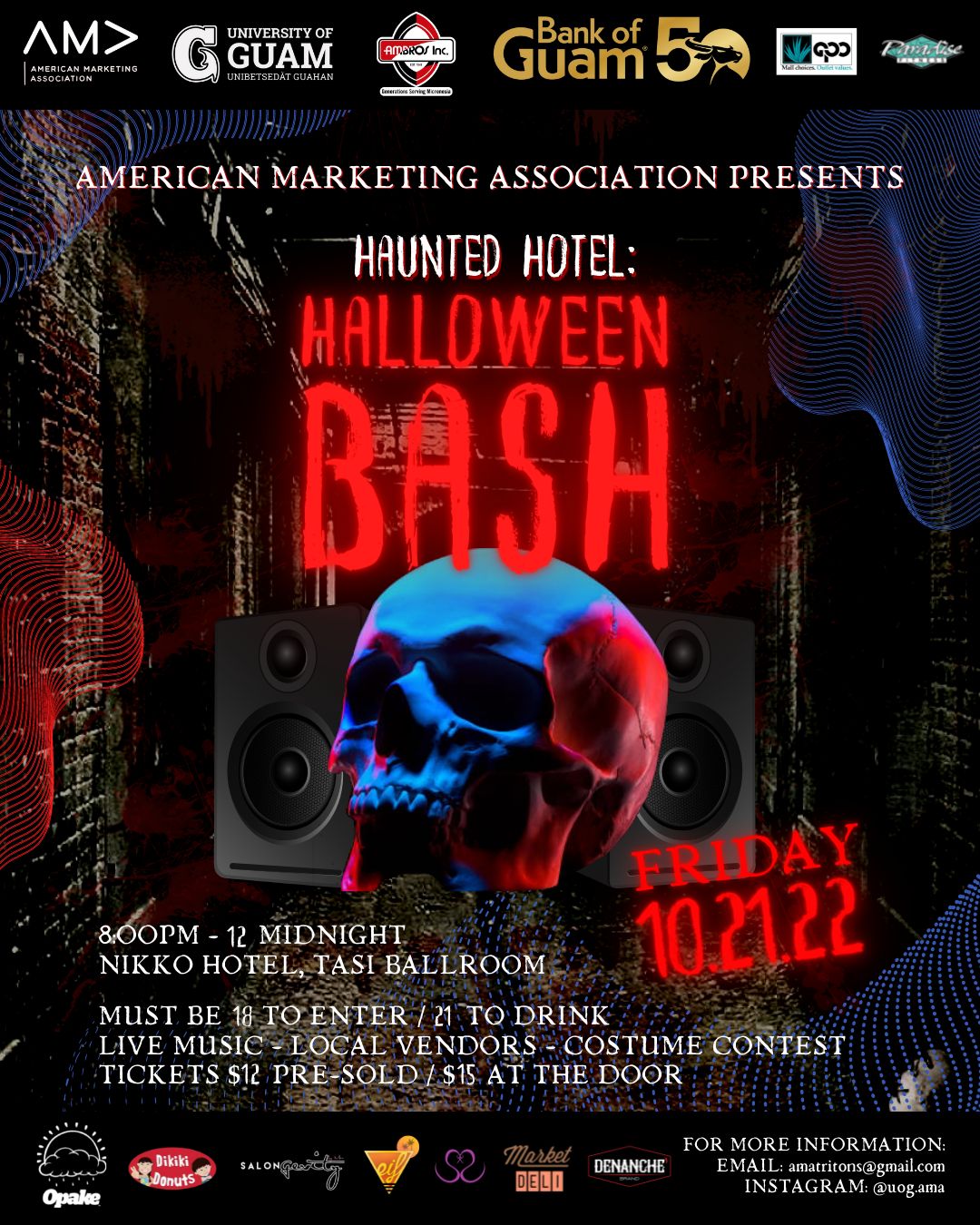 Uog American Marketing Association Halloween Bash Guam Calendar
