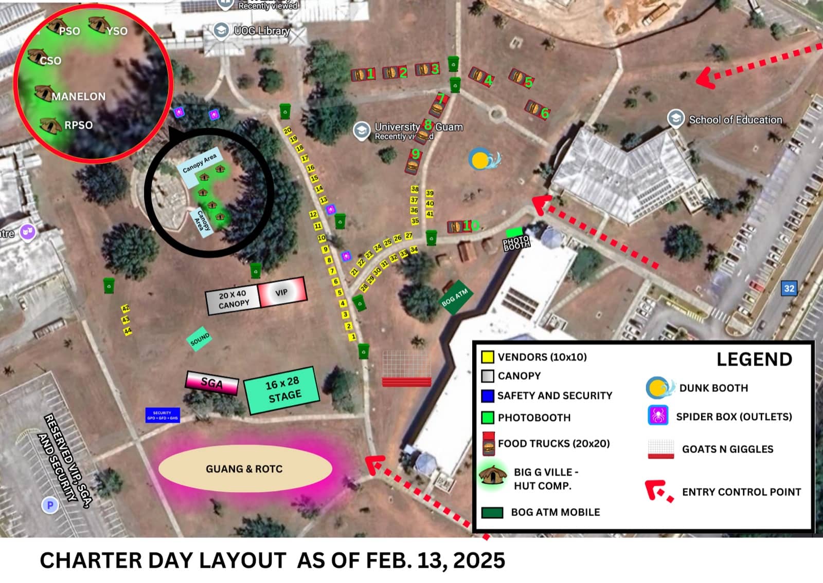 Charter Day Event Map