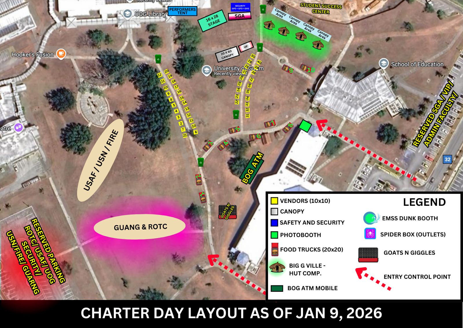 Event Map Charter Day Event Map