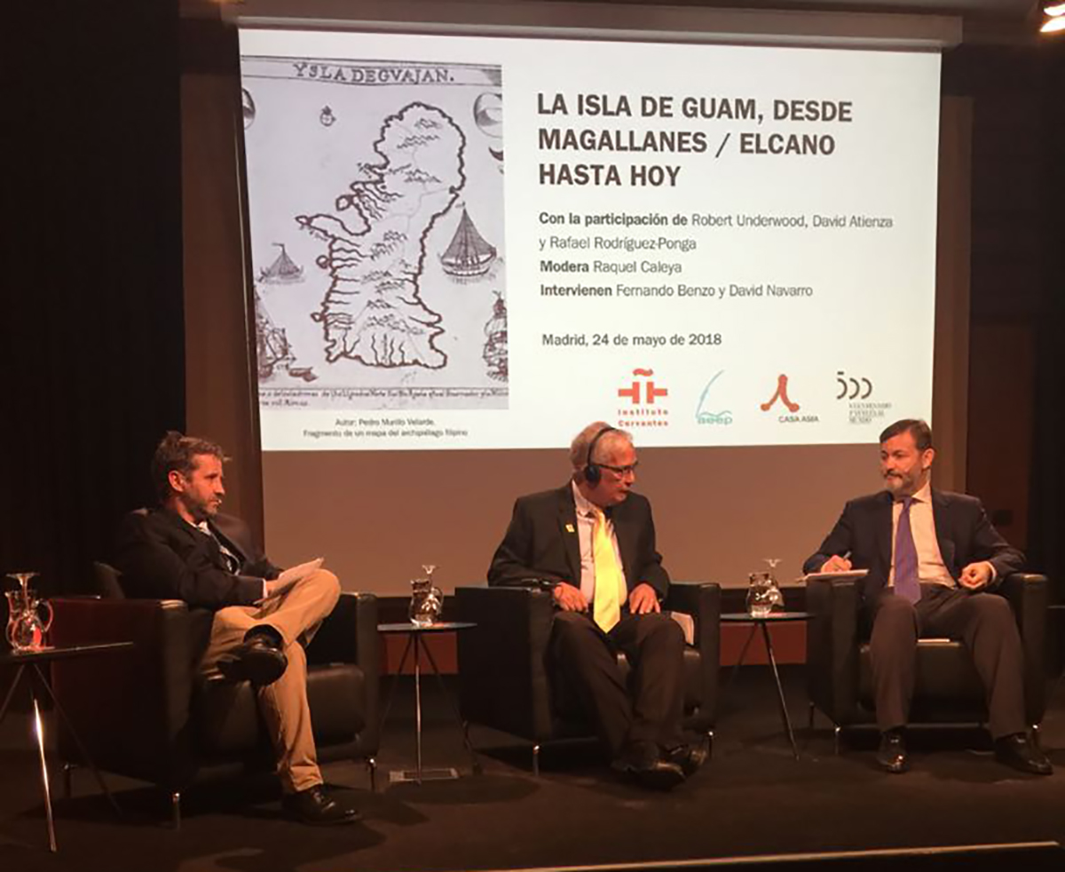 President Underwood and Professor Atienza particpate in panel on Magellan in Madrid, Spain.