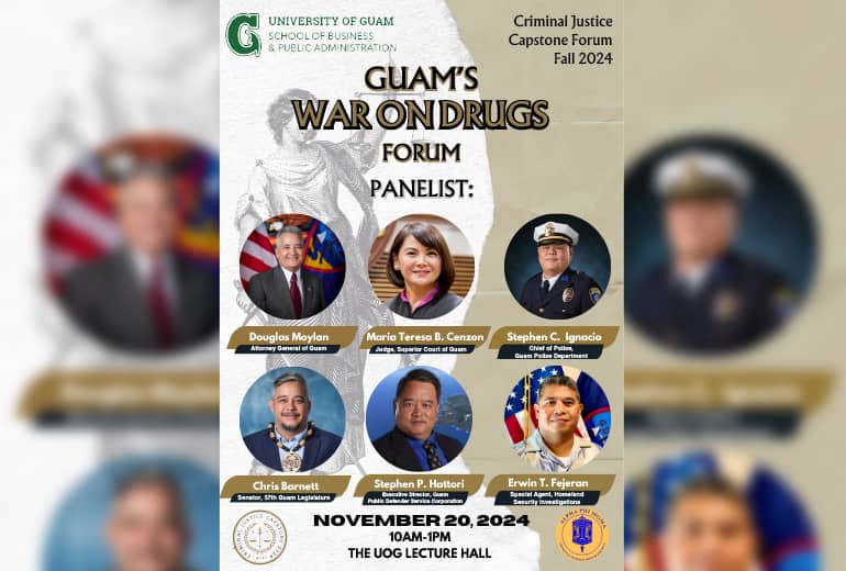 Guam's War on Drugs forum flyer