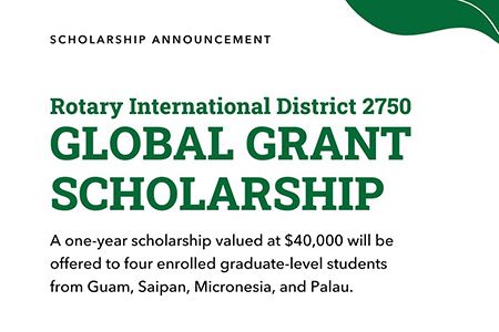 Rotary Grant Scholarship flyer