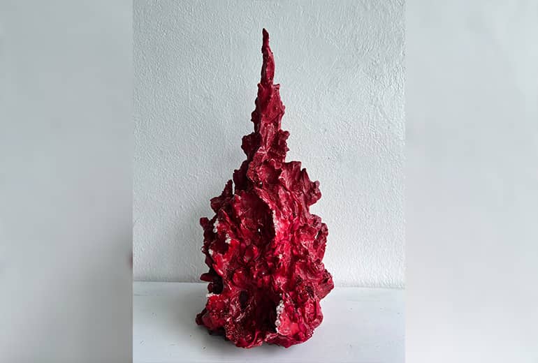 Blood Rises Submerge I mixed media piece by Alyanna Barrera