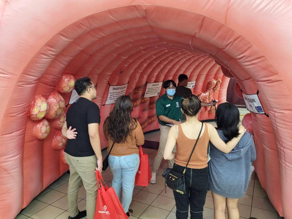 Kulu, the inflatable colon, is used by the Pacific Island Partnership for Cancer Health Equity (PIPCHE) Community Outreach Core at the University of Guam to raise awareness of colorectal cancer and promote screening.