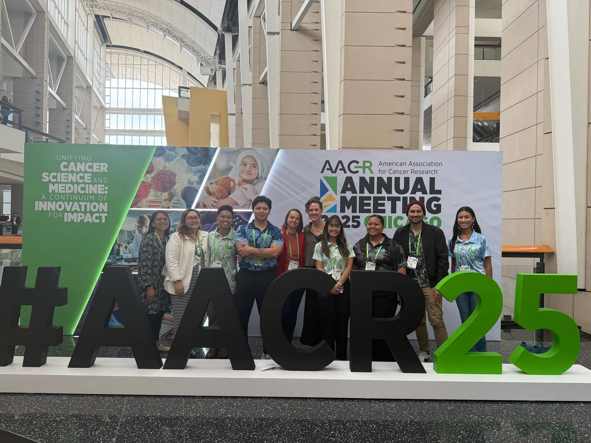 Several PIPCHE trainees and investigators from the University of Guam showcased their cancer research projects at the American Association of Cancer Research in Chicago in April 2025.