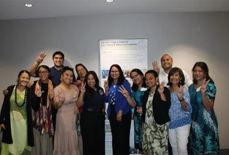 Group photo of Pacific Public Health Fellowship Program Summit participants associated with UOG