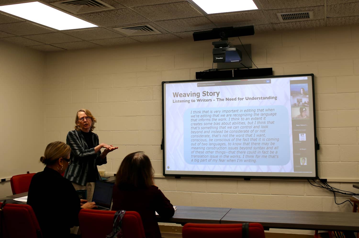 Carol Simpson-Warner (standing)