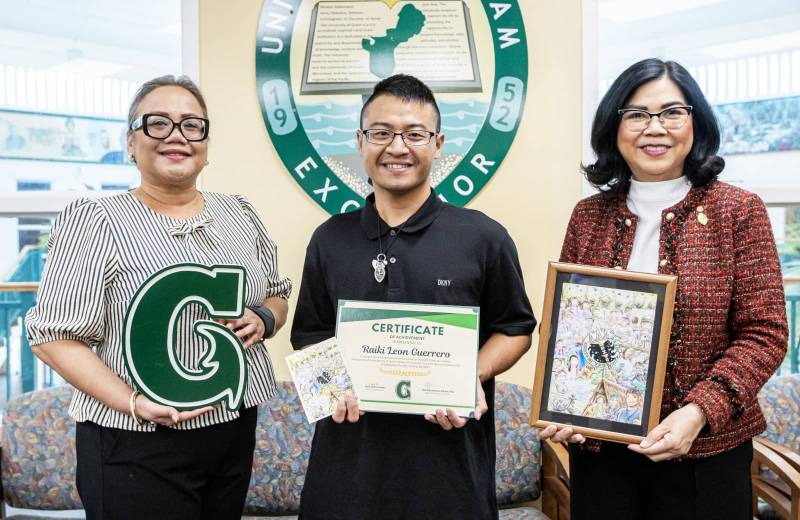 Raiki holding a certificate
