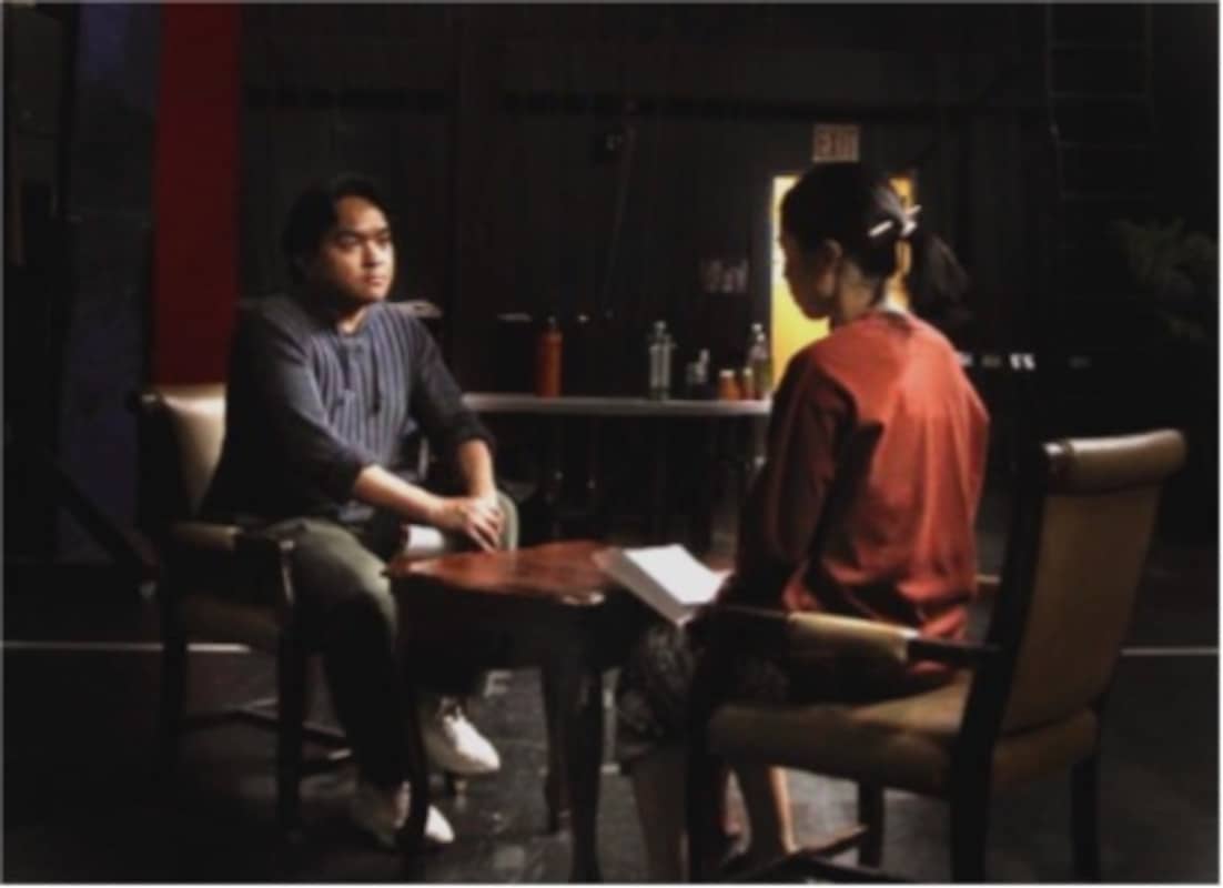 Justine Luis Losinio as Torvald and Akiko Katagiri as Nora