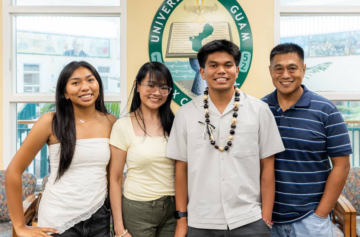 Caden Poblete with family