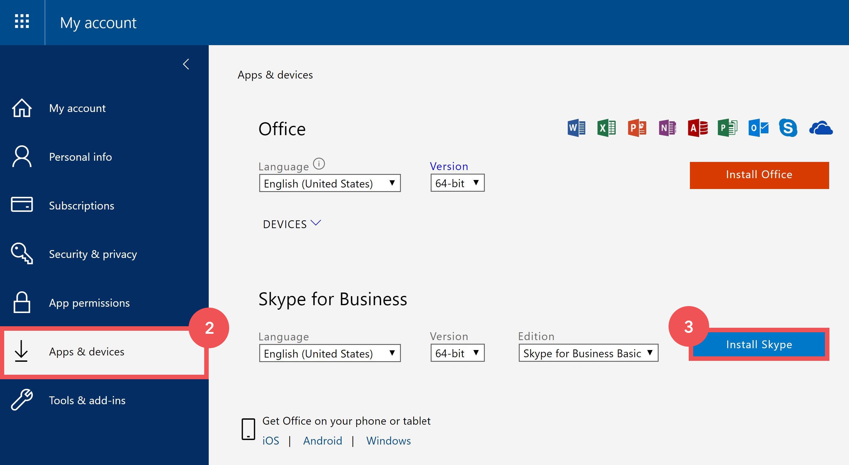 skype for business admin center
