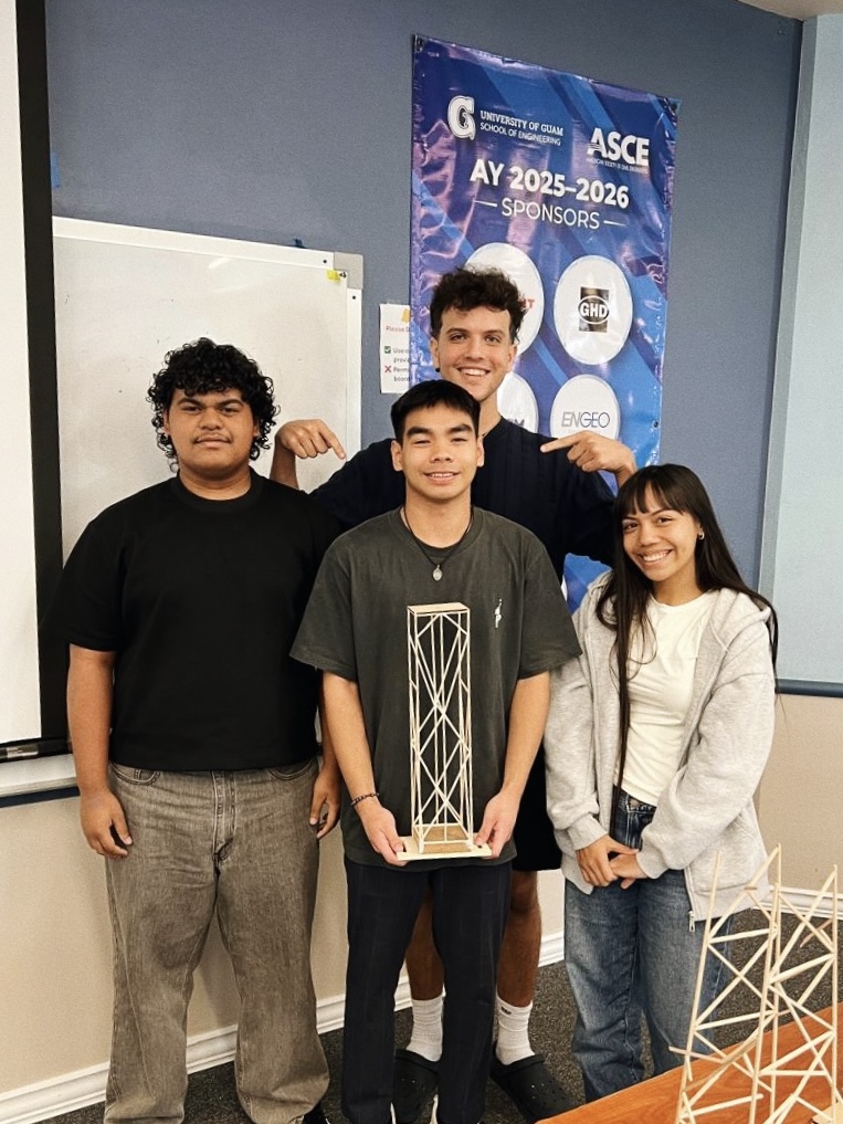 Figure 2a 1st Place - Team Palau (From left to right: Philip Bitlaol, NuNu Quinata, Charles Heberle, Francesca Dobrowolski)